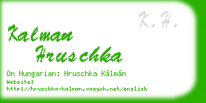 kalman hruschka business card